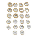 Kinky Pleasure - S025 - Ring Collection Set Gold Or Silver - 22 Pieces