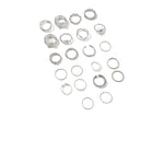 Kinky Pleasure - S025 - Ring Collection Set Gold Or Silver - 22 Pieces