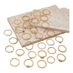 Kinky Pleasure - S026 - Ring Collection Set Gold Or Silver - 30 Pieces