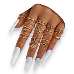 Kinky Pleasure - S027 - Ring Collection Set Gold Or Silver - 23 Pieces