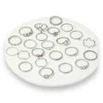 Kinky Pleasure - S027 - Ring Collection Set Gold Or Silver - 23 Pieces
