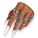 Kinky Pleasure - S028 - Ring Collection Set Gold Or Silver - 24 Pieces