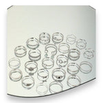 Kinky Pleasure - S028 - Ring Collection Set Gold Or Silver - 24 Pieces