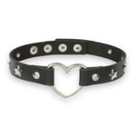 Kinky Pleasure - T082 - Choker With Heart Deluxe With Round Dods