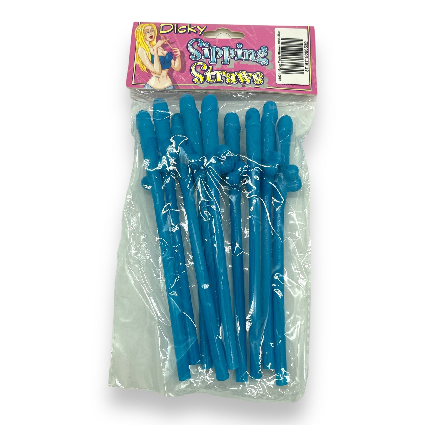 Kinky Pleasure - AB001 - Penis Straws 10pcs - 7 Colours - 1 Piece