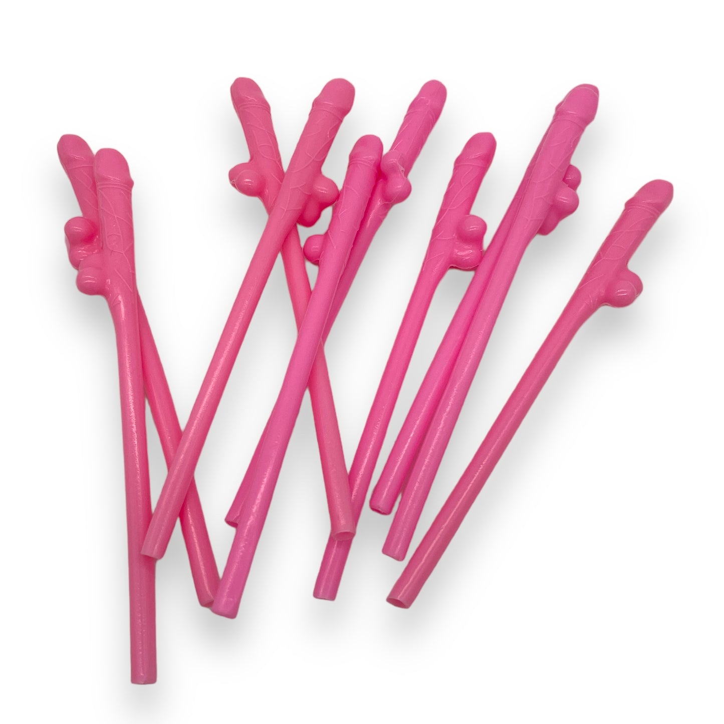 Kinky Pleasure - AB001 - Penis Straws 10pcs - 7 Colours - 1 Piece