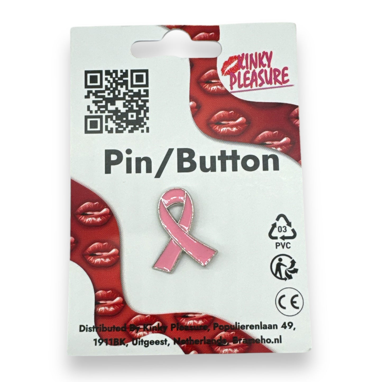 Kinky Pleasure - T060 - Breast Cancer Awareness Pink Ribbon Pin/Button