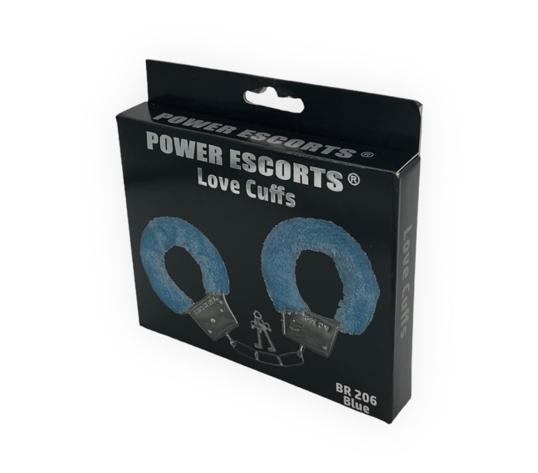 Power Escorts - BR206 Blue Soft Furry Hand cuffs