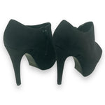 Kinky Pleasure - PM013 - Sexy Heels – Black Platform Ankle Heels with Zipper