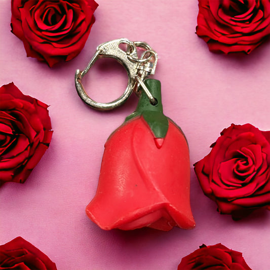 Kinky Pleasure - MP058 - Keychain Rose with Light and Sound "I Love You" - Red