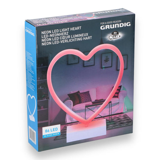 Kinky Pleasure - ED031 - Grundig Luminous Pink Heart Light with 86 LEDs - Compact and Charming
