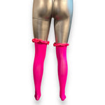 Kinky Pleasure - MP053 - Stockings In Neon Pink - Available in 2 Sizes
