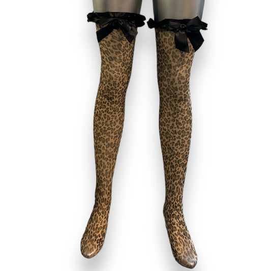 Kinky Pleasure - MP046 - Stockings with Panther Print  - 2 Sizes