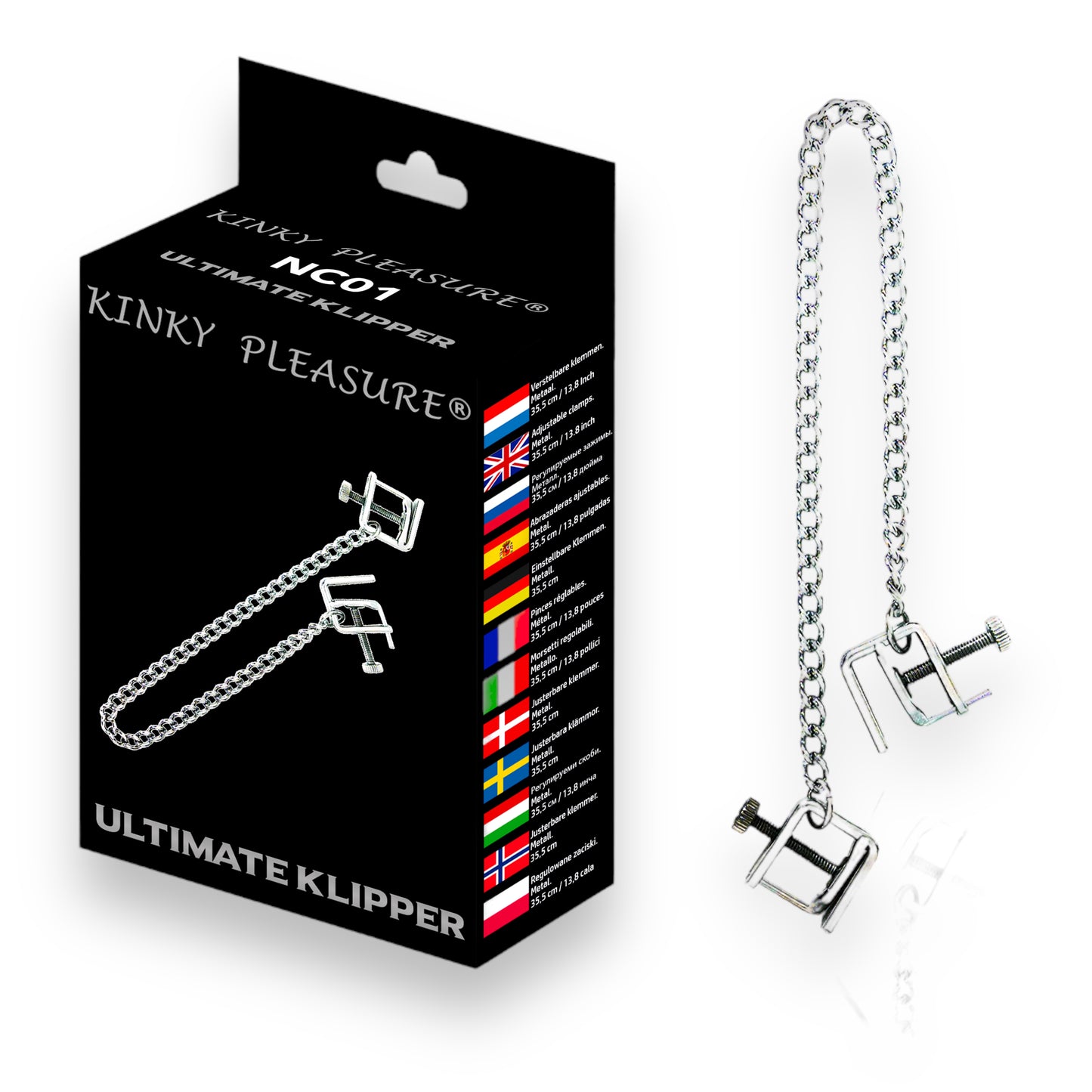 Kinky Pleasure - Nipple Clamps - 7 Models - All in Luxury Colour Box - All Models 1x - 7 Pieces