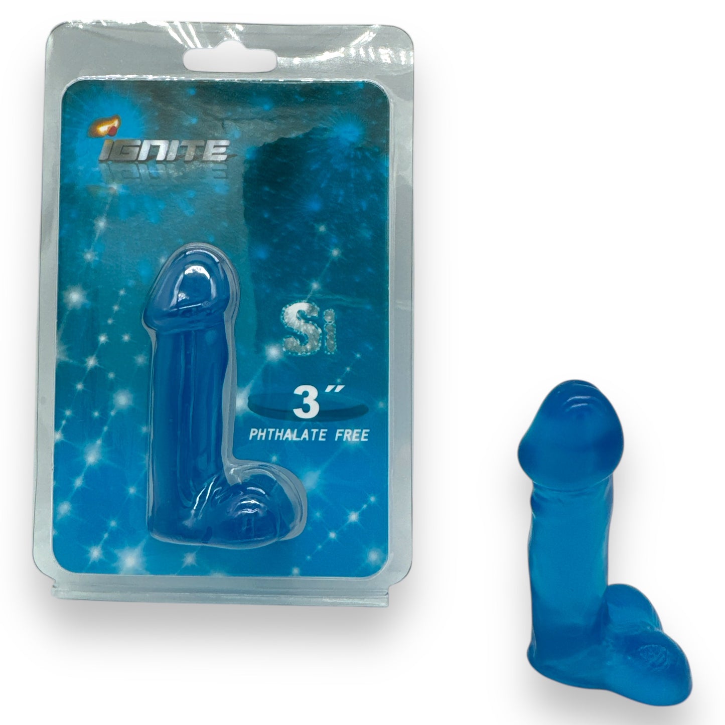 Ignite - IG20006 - 3 Inch Realistic Mini Dildo - 8 CM - Blue