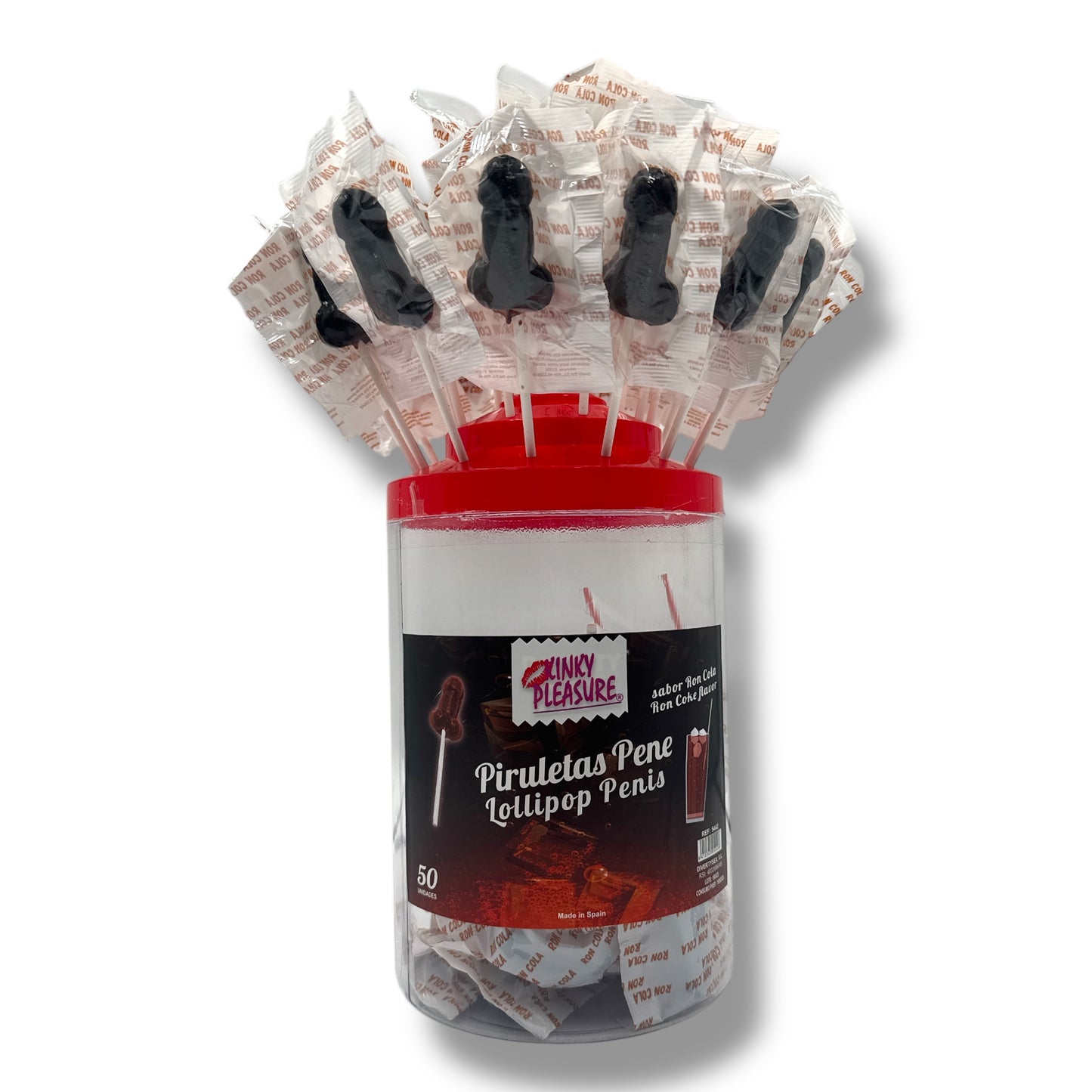 Kinky Pleasure – DS042 – Penis Lolly – Rum Cola Flavour – Display of 50