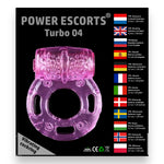Power Escorts - BR73 - Turbo 04 - Vibrating Cockring - Flexible - Pink
