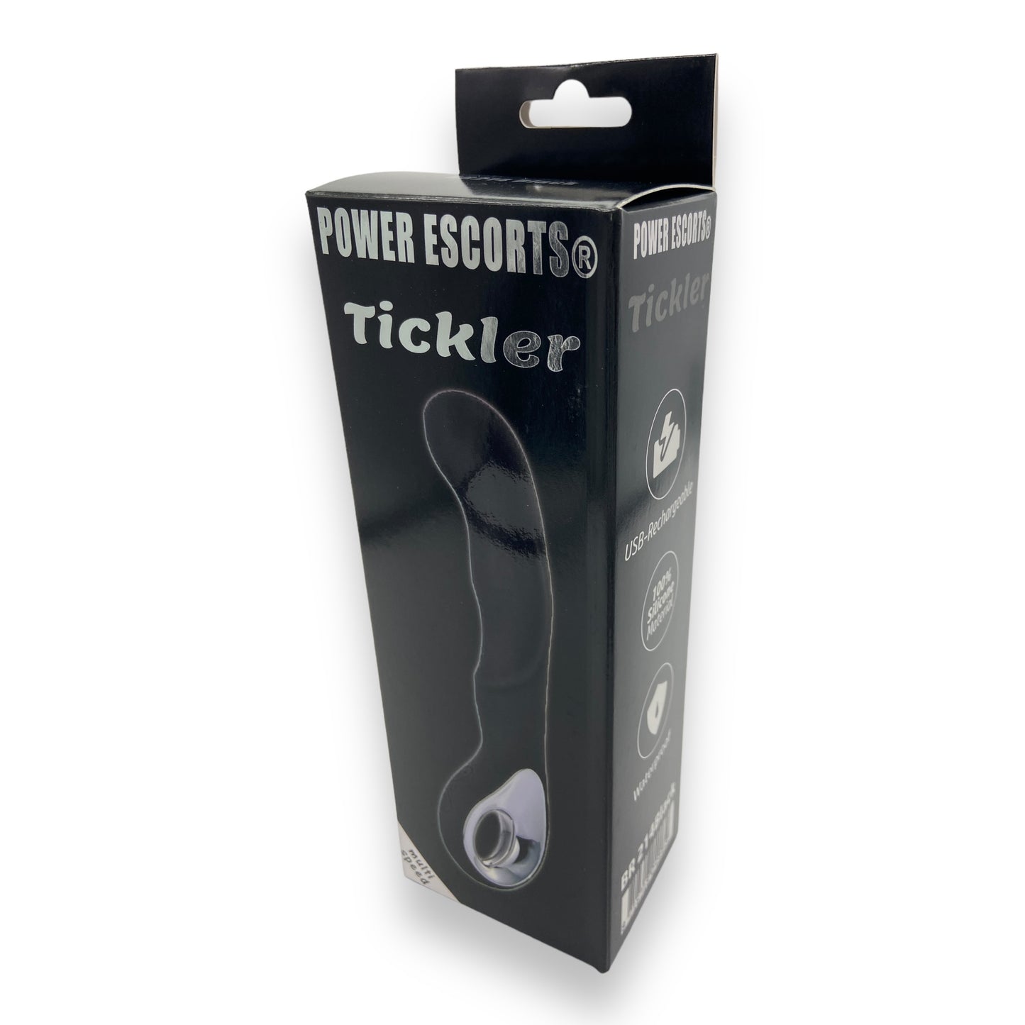 Power Escorts - BR214 - Black Tickler Silicone GSpot Vibrator - Rechargeable