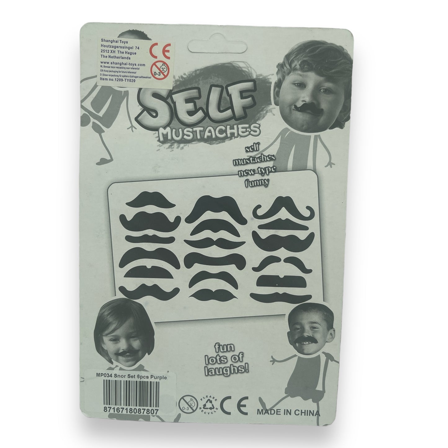 Kinky Pleasure - MP034 - Self Mustaches - 3 Models - 6 Pieces On Card