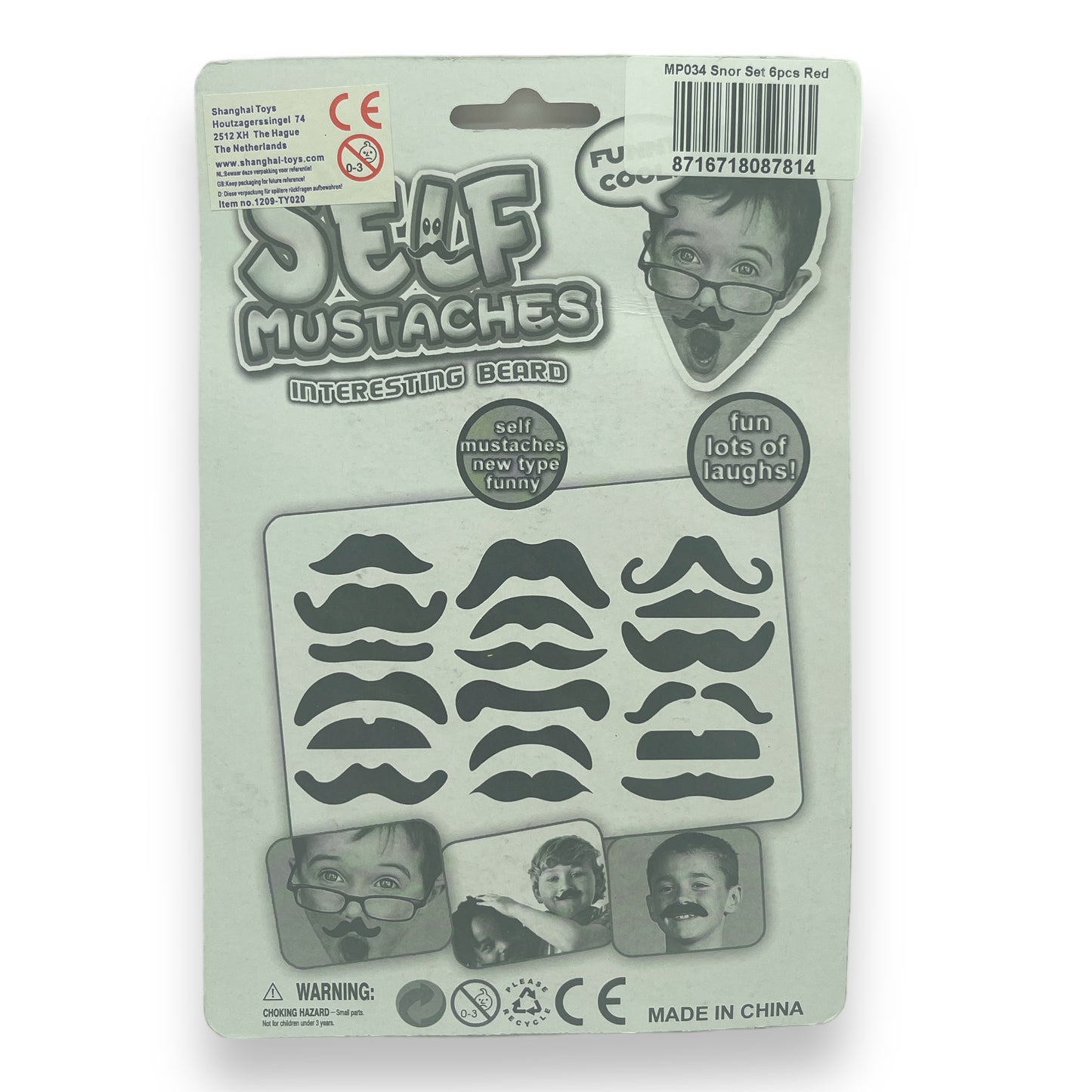 Kinky Pleasure - MP034 - Self Mustaches - 3 Models - 6 Pieces On Card