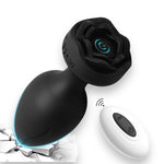 Power Escorts - BR313 - Princess Plug -  Remote Rose Design Plug - USB Rechargeable - 10 Functions - Two Colors