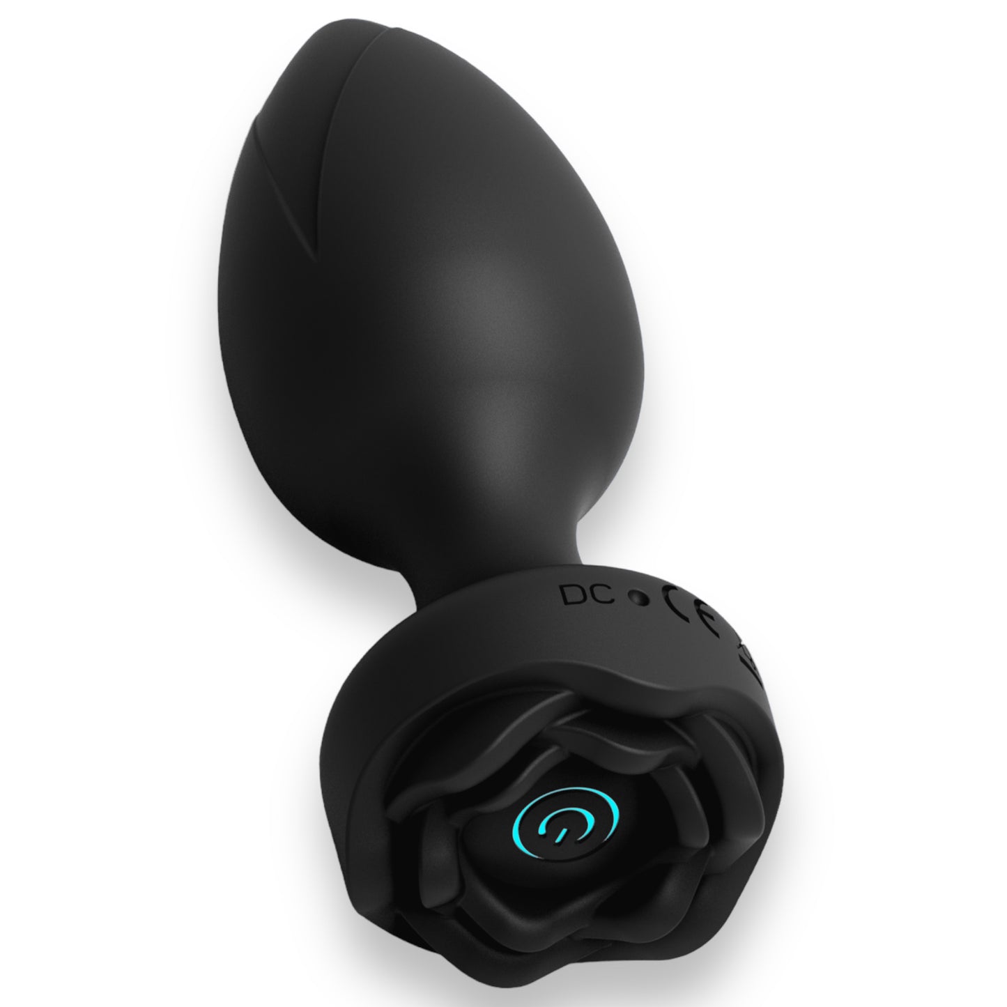 Power Escorts - BR313 - Princess Plug -  Remote Rose Design Plug - USB Rechargeable - 10 Functions - Black