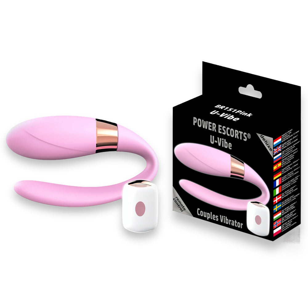 Power Escorts - BR151 - U-Vibe Couple Vibrator - Remote Control - 7 Functions - 2 Colours