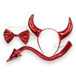 Kinky Pleasure - Z014 - Devil Kit 3 Pieces - Tiara, Bowtie, Tail - Red
