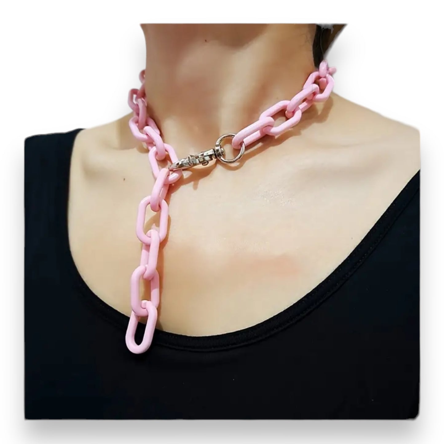 Kinky Pleasure - T073 - Hard Play Choker Chain - 3 Colours