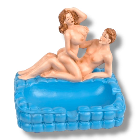 Kinky Pleasure - OB154 - Sexy Fucking Couple Ash Tray - Blue