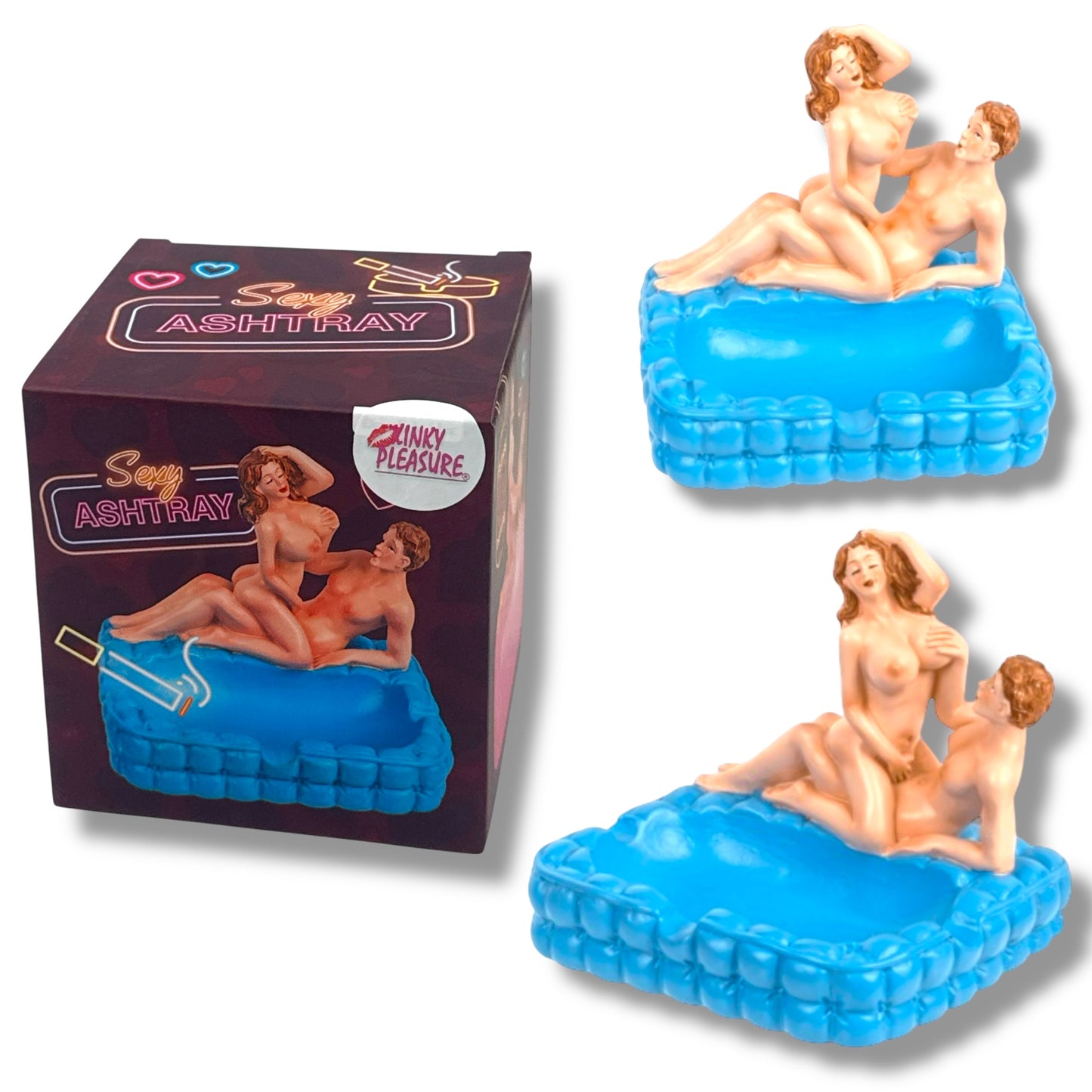 Kinky Pleasure - OB154 - Sexy Fucking Couple Ash Tray - Blue