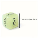 Kinky Pleasure - T193 - Sex Dice With Text - 2 Pieces - Glow In The Dark