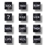 Kinky Pleasure - T194 - Sex Dice With Text - 2 Pieces - Black