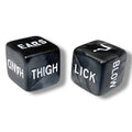 Kinky Pleasure - T194 - Sex Dice With Text - 2 Pieces - Black