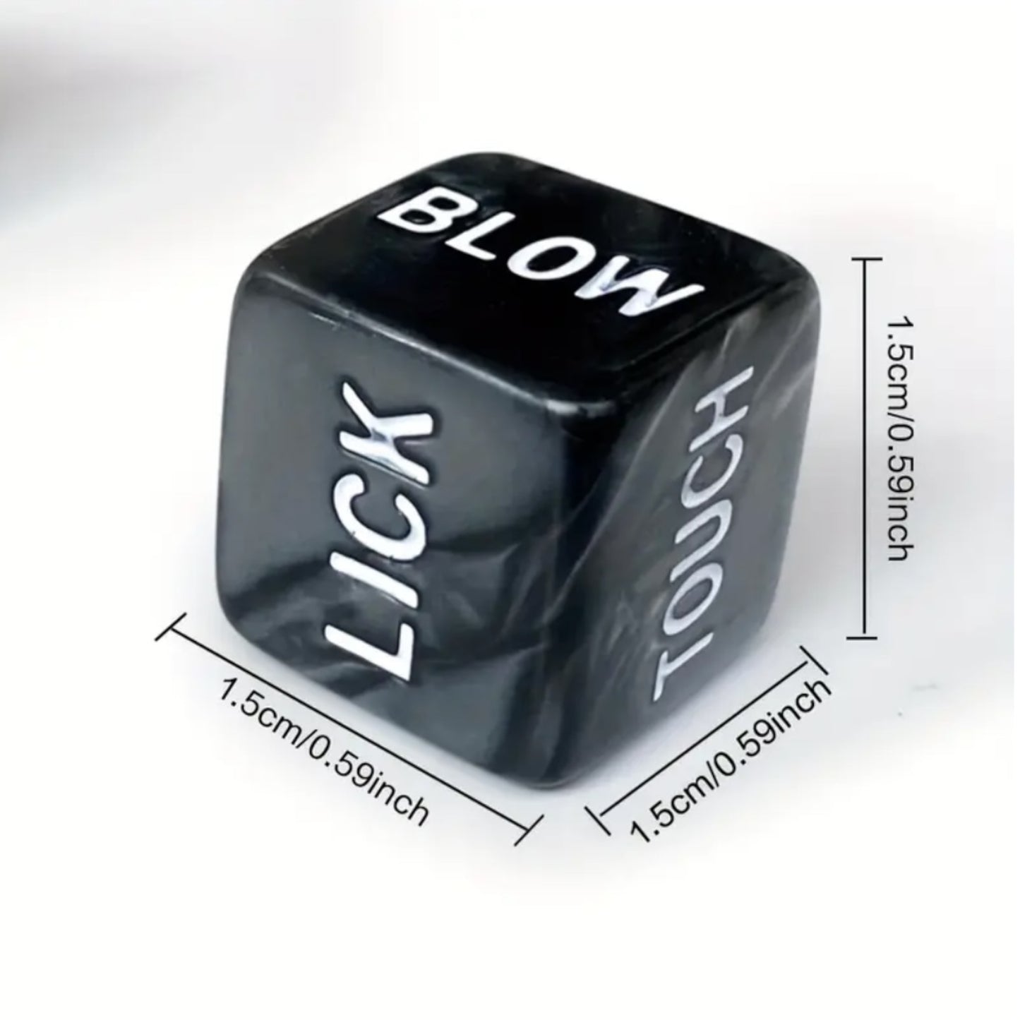 Kinky Pleasure - T194 - Sex Dice With Text - 2 Pieces - Black