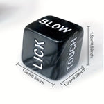 Kinky Pleasure - T194 - Sex Dice With Text - 2 Pieces - Black