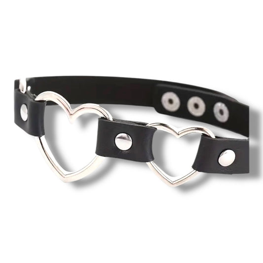 Kinky Pleasure - T190 - Choker 3 Hearts