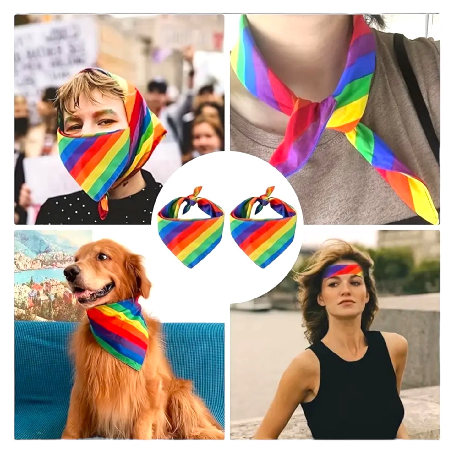 Kinky Pleasure - KPP017 - Pride – Rainbow Bandana Scarf – Multifunctional
