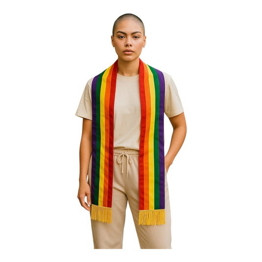 Kinky Pleasure - KPP019 - Pride – Rainbow Scarf with Fringe –