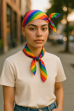 Kinky Pleasure - KPP018 - Pride – Rainbow Bandana Scarf – Multifunctional Model 02