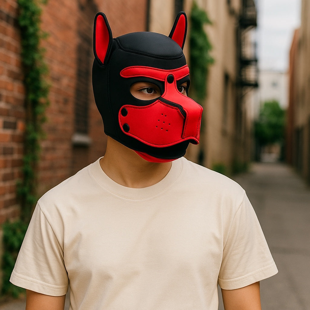 Kinky Pleasure - T222 - BDSM - Dog Mask - Red