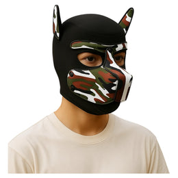 Kinky Pleasure - T215 - BDSM - Dog Mask - Camo Black