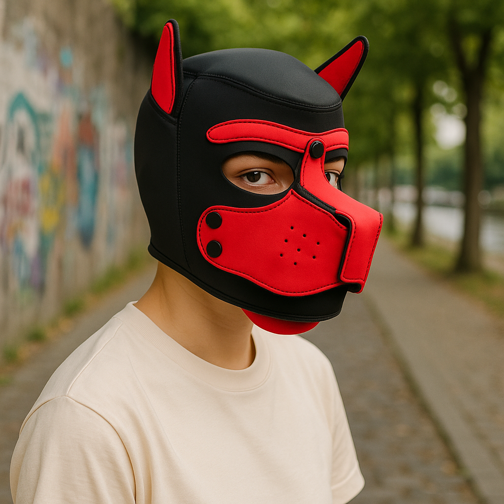Kinky Pleasure - T222 - BDSM - Dog Mask - Red