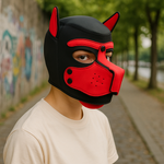 Kinky Pleasure - T222 - BDSM - Dog Mask - Red