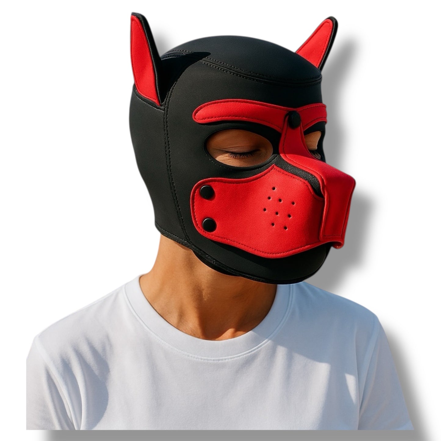 Kinky Pleasure - T222 - BDSM - Dog Mask - Red