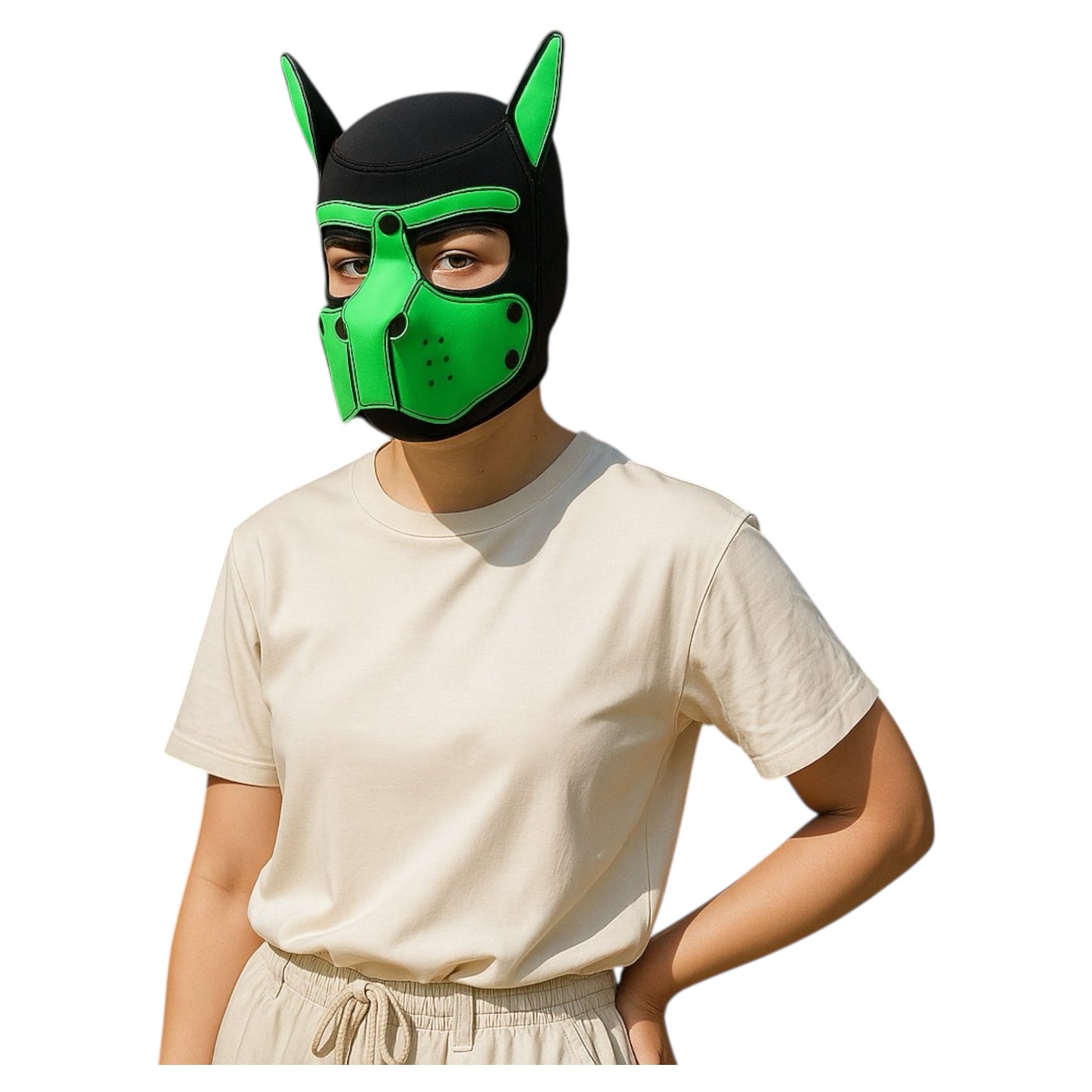 Kinky Pleasure - T216 - BDSM - Dog Mask - Green