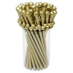 Kinky Pleasure - KP007 - Penis Straws - 10pcs - Gold - New Package