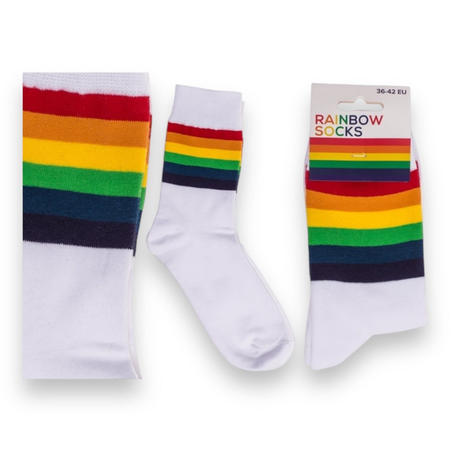 Kinky Pleasure - B119 - Rainbow Pride Socks - 2 Sizes