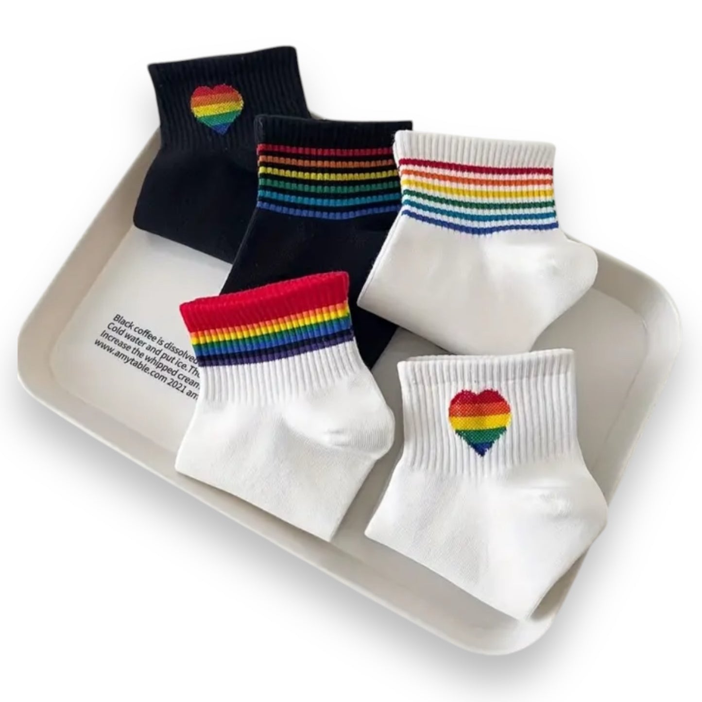 Kinky Pleasure - T135 - Socks Rainbow - One Size - 5 Models