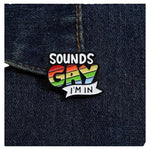 Kinky Pleasure - KPB011 - Badge / Pin - Sound Gay Im In - Model 01 - 2,6x3,1cm